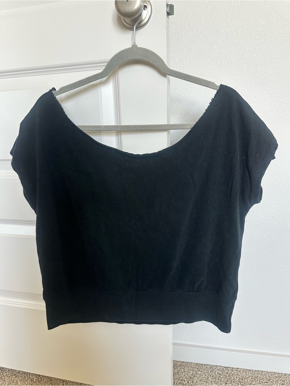 Y2K Black Women's Off The Shoulder Top